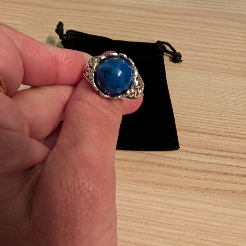 New Sterling Silver Lapis Ring - Picture 4 of 13